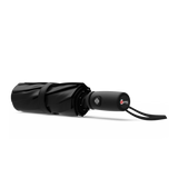 An image of a closed, black colored travel Repel umbrella. 